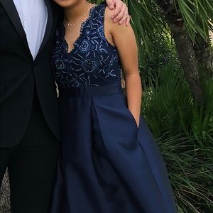 Trixxi Dark Blue Prom Dress / Size 9